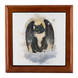 Tuxedo Cat Guardian Angel Jewelry Box