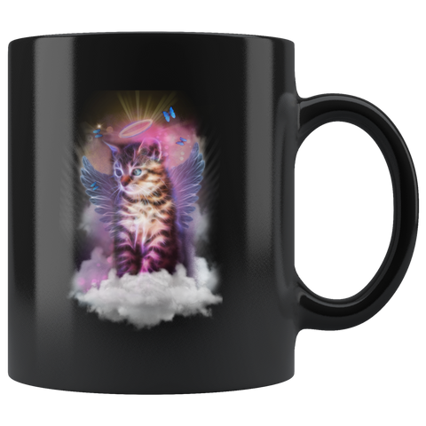 Tabby Cat Guardian Angel Kitty Mug