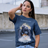 Black Cat Guardian Angel Kitty T-Shirt