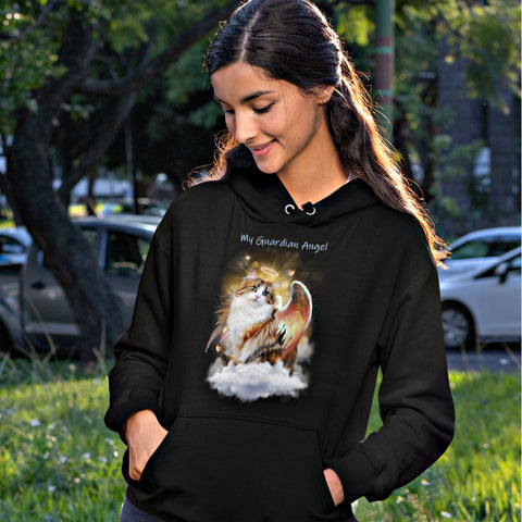 Calico Cat My Guardian Angel Kitty Hoodie