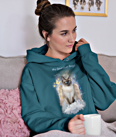 Siamese Angel Kitty Cat Hoodie