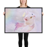 Heavenly Guardian Angel Kitty Framed Art