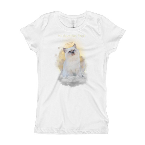 Siamese Kitten Guardian Angel Kitty Girls T-Shirt