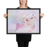 Heavenly Guardian Angel Kitty Framed Art