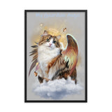 Calico Cat Guardian Angel Framed Art