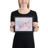 Heavenly Guardian Angel Kitty Framed Art