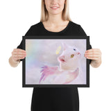 Heavenly Guardian Angel Kitty Framed Art