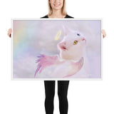 Heavenly Guardian Angel Kitty Framed Art