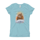 Guardian Angel Kitty Tabby Cat Girls T-Shirt