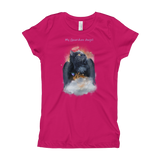 Guardian Angel Kitty Black Cat Girls T-Shirt