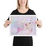 Heavenly Guardian Angel Kitty Framed Art