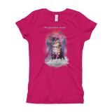 Tabby Kitten Guardian Angel Kitty Girls T-Shirt