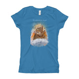 Guardian Angel Kitty Tabby Cat Girls T-Shirt