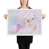 Heavenly Guardian Angel Kitty Framed Art