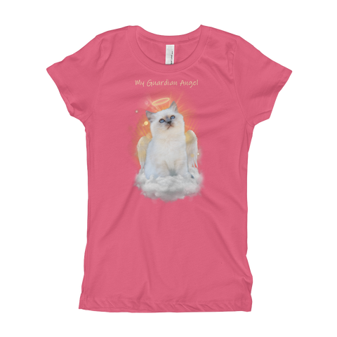 Siamese Kitten Guardian Angel Kitty Girls T-Shirt