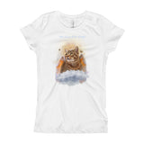 Guardian Angel Kitty Tabby Cat Girls T-Shirt