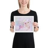 Heavenly Guardian Angel Kitty Framed Art