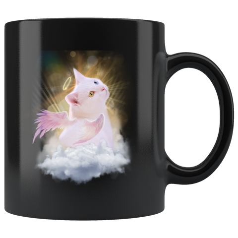 Heavenly Guardian Angel Kitty Mug