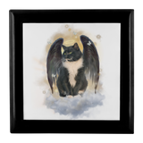 Tuxedo Cat Guardian Angel Jewelry Box