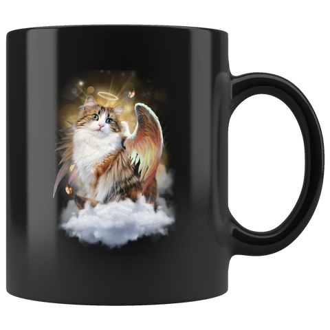 Calico Cat Guardian Angel Kitty Mug