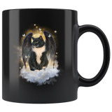 Tuxedo Cat Guardian Angel Kitty Mug