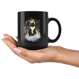 Tuxedo Cat Guardian Angel Kitty Mug